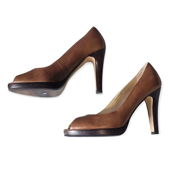 Nine West Leather Open Toe Heel - Picture 4 of 4